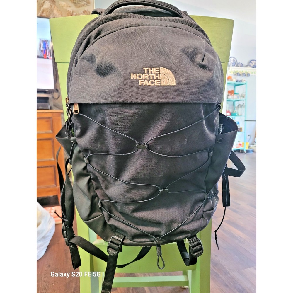 The North Face Borealis Black With Rose Gold 27L Hiking Camping Hunting Backpack